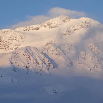 Le Monte Cevedale depuis le refuge Martello, objectif du quatrième jour