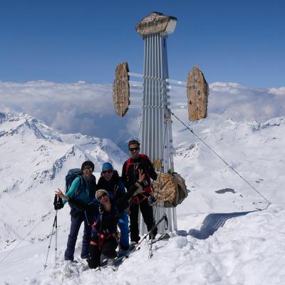 Au sommet du Pizzo Tresero