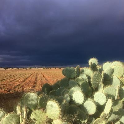 Météo menaçante en arrivant sur Zacatecas