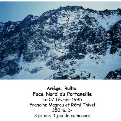 J 13. La face nord du Pic de la Portaneille, seule face gravie