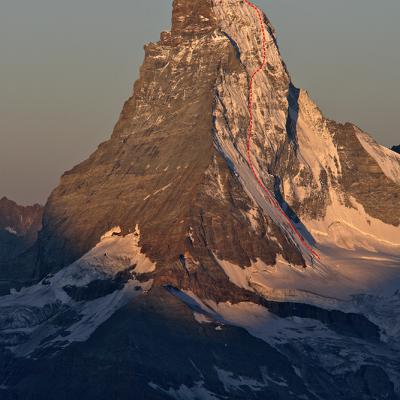 Voie Schmid en face nord du Cervin