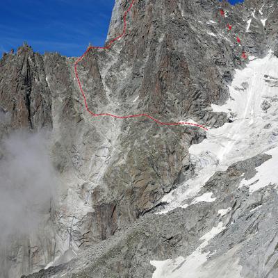 Tracé de la traversée des Drus