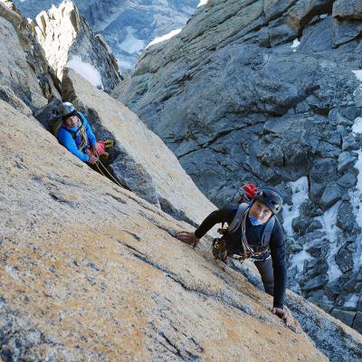 Adrien dans le passage du Z au Grand Dru