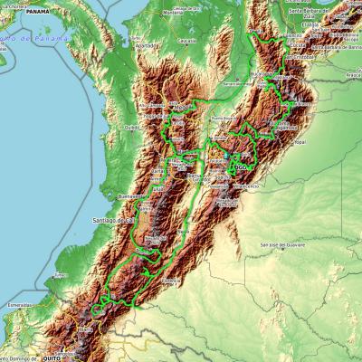 Carte du parcours réalisé (dans le sens inverse des aiguilles d'une montre)