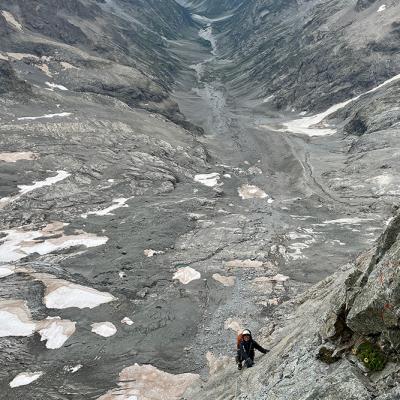Presque en haut de la voie Chapoutot