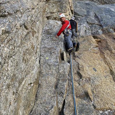 Le fameux Dièdre de 75 m, belle escalade !